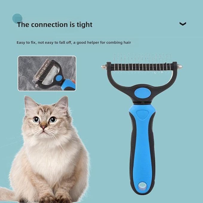 Pet Comb Ultimate Dog Grooming Set: Professional Deshedding Brushes for Dogs & Cats – Perfect for Long-Haired Breeds, Flea Removal, & Dematting(Red, For Large and Medium Dogs)