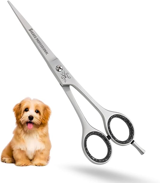 Professional Barber Scissor for Hair Cut Styles Hair Cutting Scissors, All Purpose 4.5 Inch Stainless Steel, Sharp Edge Blades, Dog Grooming Scissors,Hairdressing Texturizing Salon Razor Edge Scissor