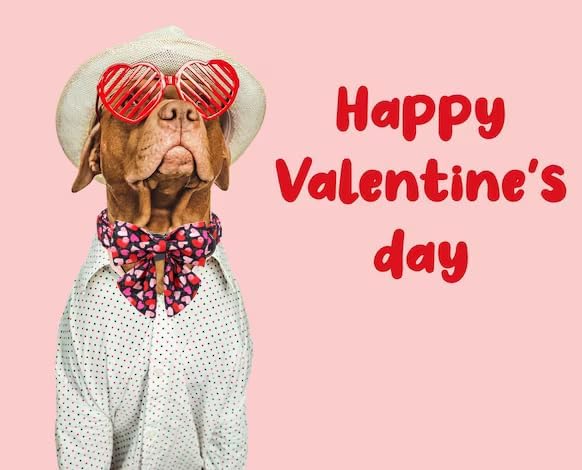 Unique Style Paws Valentine's Day Dog Collar with Bow Colorful Heart Love Dog Collars for Small Medium Large Dog New (XL, Black Bowtie)