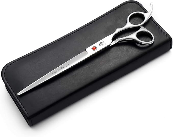 Purple Dragon 4“/5"/5.5"/6"/6.5"/7"/7.5"/8"/9"/10" Sharp Edge Salon Hair Cutting Shears - Pet/Dog Grooming Scissors with Bag - Perfect for Barber or Pet Groomer