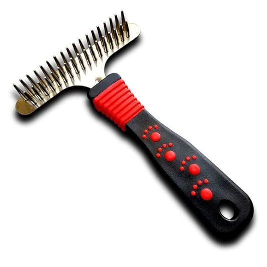 Dog comb Dog rake comb Double row raking does not hurt the skin massage Stainless steel Suitable for large cats and dogs