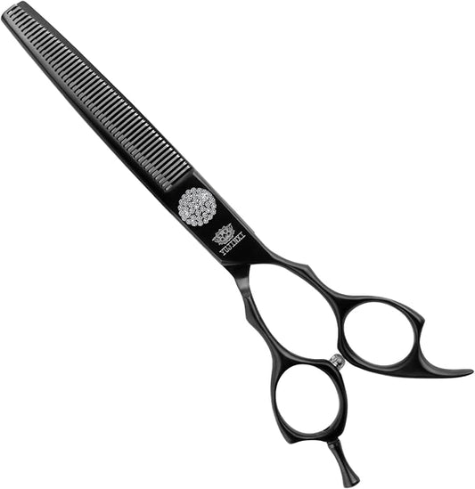 7” Dog Grooming Thinning Scissors – Professional Pet Shears for Dogs & Cats, Sharp 440C Stainless Steel Blades, Precise Texturizing & Blending for Groomers