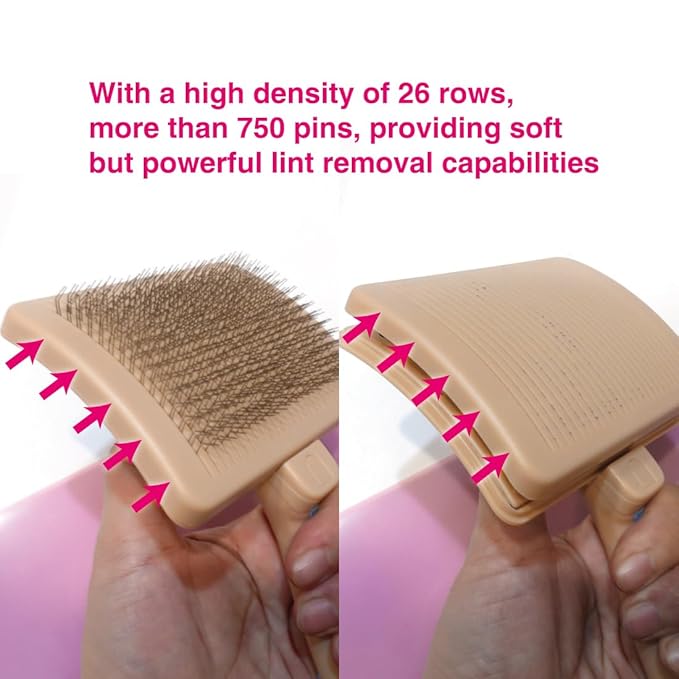 Pet Slicker Brush for Large Dogs, Plastic Handle, Gently Remove Tangled and Mats Hair, Pet Grooming Brush Tool, Sheepskin Wool Carders (8" Quick Cleaning)