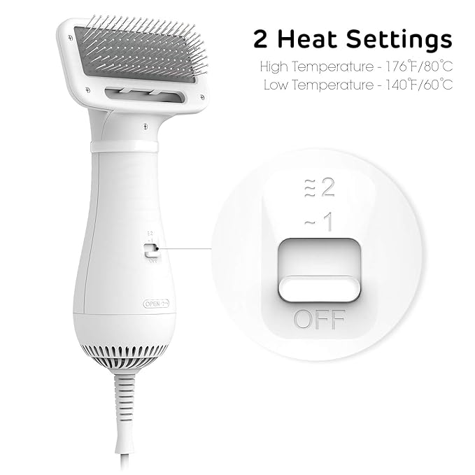 iPettie Pet Drying Hair Dryer, Compact, Lightweight, Portable, White