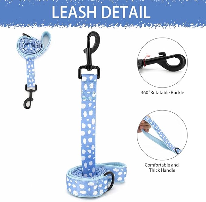 Step in Dog Harness and Leash Set, Reflective Dog Harness and Leash No Pull Dog Harness for Small Medium Large Dogs and Cats, BlueCloud
