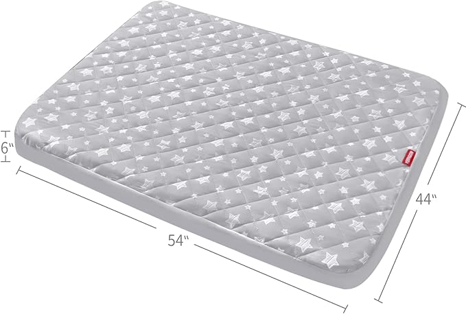 Dog Bed Covers Replacement Washable Pet Hair Easy to Remove, Waterproof Dog Bed Covers Noiseless Quilted, Pet Bed Cover Lovely Grey Star Print, Puppy Bed Cover 44x54 Inches, for Dog/Cat, Cover Only