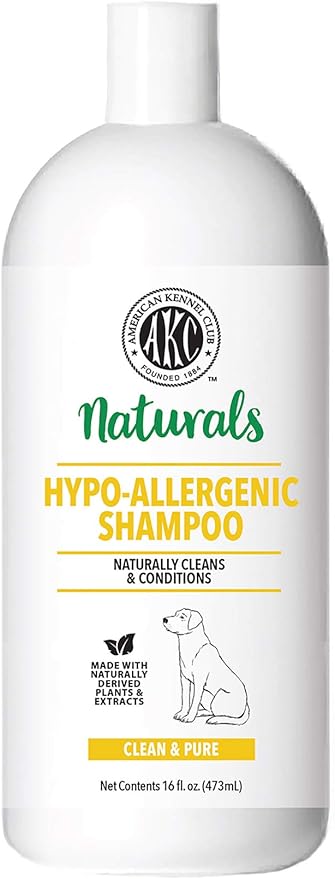 Naturals Dog Shampoo - Hypo-Allergenic, Mild and Non-Irritating on Dog Coats - Ideal for Sensitive Skin or Allergies - Clean & Pure Scent - 16 Ounce