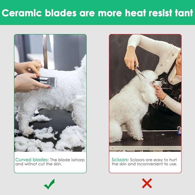 Replacement Blade for Dog Clippers Compatible with oneisall Low Noise Cordless Electric Quiet Hair Clippers Replacement Head