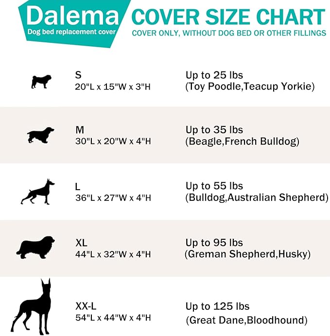Dog Bed Cover 20Lx15Wx3H Inch.Waterproof Heavy Duty Durable Oxford Dog Bed Replacement Covers with Zipper.Washable Removable Pet Bed Mattress Protector Cover.Grey,Cover Only.