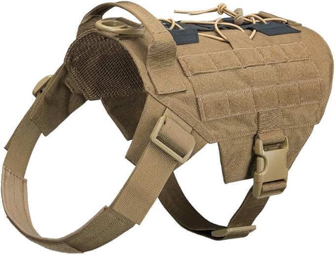 EXCELLENT ELITE SPANKER Dog Harness Tactical Military Dog Harness Adjustable No-Pull Dog Harness Training Hunting Dog Tactical Vest with Handle(COB-M)