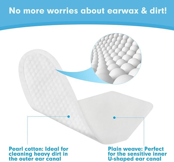 Seaweed Ear Cleaner Wipes for Dogs & Cats - Gentle Finger Wipes for Cleaning Earwax, Debris - Soothe Itching & Inflammation - Unscented, Hypoallergenic & Deodorizing - Made in PRC (60 Pcs)