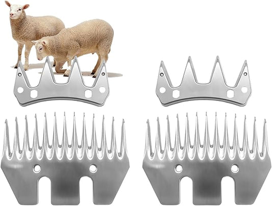 Sheep Grooming Clippers Replacement Blades Compatible with Oster/Lister/Heiniger/GDJOB/BEETRO/Dragro/TAKEKIT Sheep Clippers for Thick Coat Animals,Made of Stainless Steel (13 Tooth(2 PCS))