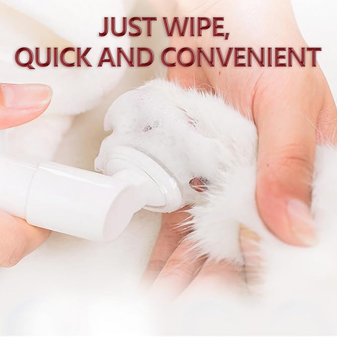 Dog paw Cleaner，Cat paw Cleaner，Pet paw Cleaner，No Rinse Waterless Dog Paw Shampoo with Bath Brush, PH Perfectly Balanced，Natural mild Formula，Pet Muddy paw Cleaner（150ml/5.07 Oz）