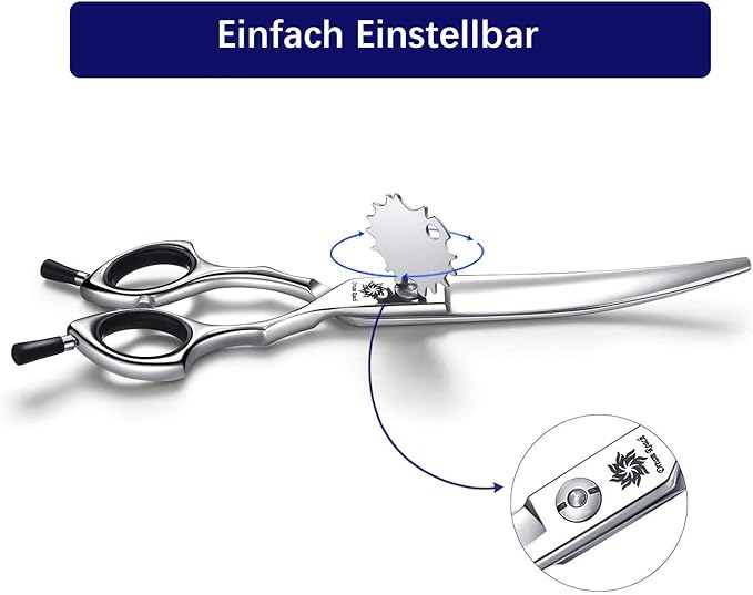 Grooming Pet Shear, 6.5 Inch Downword Curved Scissors, Curved Shears for Cat Shears and Small Dog Shears Or Any Breed Trimming Cuts, Design for Professional Pet Groomer