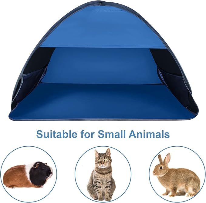 Pop Up Beach Sun Tent, 1 Pack Mini Beach Sun Shade Face Head Shade Protection Tent for Outdoor Picnic Beach Camping, Blue, L