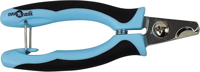 Professional Pet Nail Clipper with Bent Blade, Royal Blue, Medium