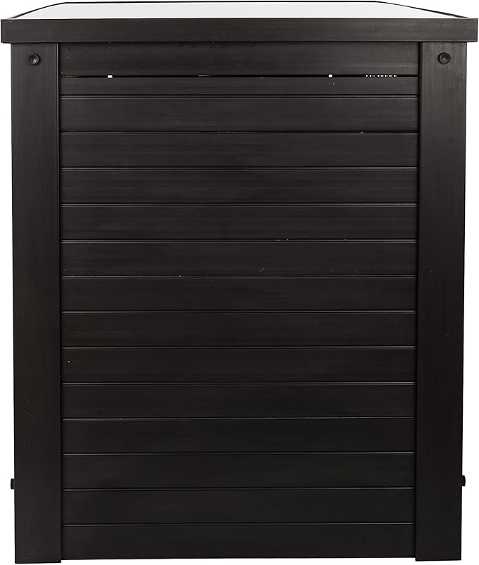 New Age Pet ECOFLEX Dog Crate End Table - Furniture-Style Pet Crate for Crate Trained Dogs - Stainless Steel Tubing & a Latched Closure - 10 Year Manufacturer's Warranty, Large, Black