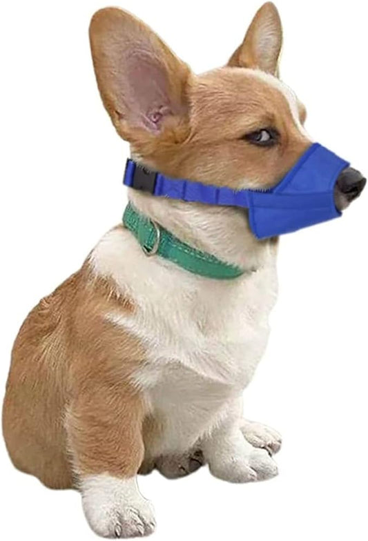 Parts Express Dog Muzzle, Soft Anti-Biting Barking Chewing Muzzle, Breathable Waterproof Adjustable Muzzle for Small Medium Dogs,Blue (XXS)