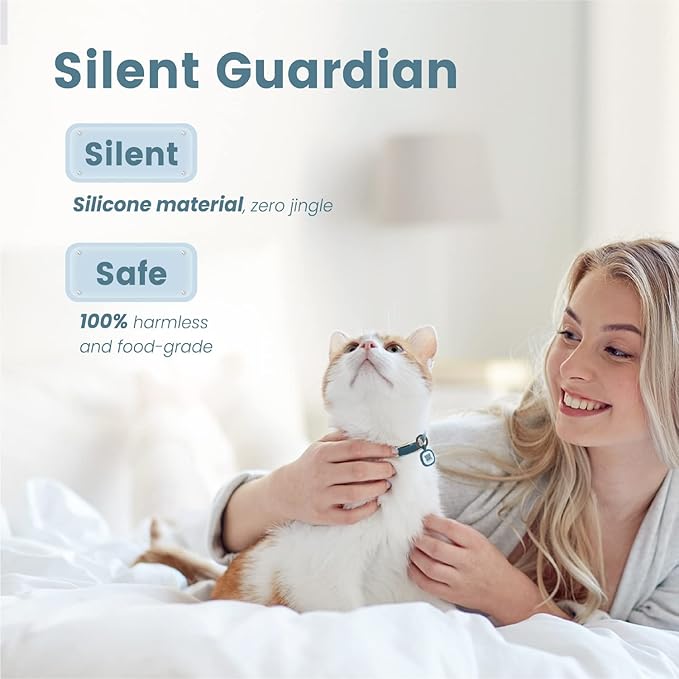 Pawaii Silent Silicone Dog ID Tag, Modifiable Pet Online Profile and Emergency Contacts, Scan QR for Instant Location Alerts, 1 Pack (Deep Sea Blue)