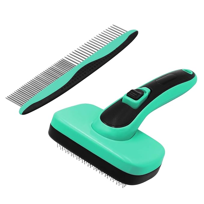 Dog Cat Pet Comb for Removing Tangles and Knots,for Removing Matted Fur,Stainless Steel Teeth Camb for Dogs & Cats,Pet Hair Comb for Home Grooming Kit,Best For Poodles, Goldendoodles