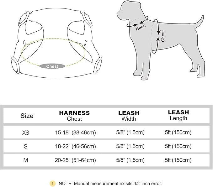 Beirui Small Dog Harness and Leash Set, Soft Lightweight Puppy Harness, Adjustable Bow Tie Puppy Harness for Medium Dogs (Pink, M)