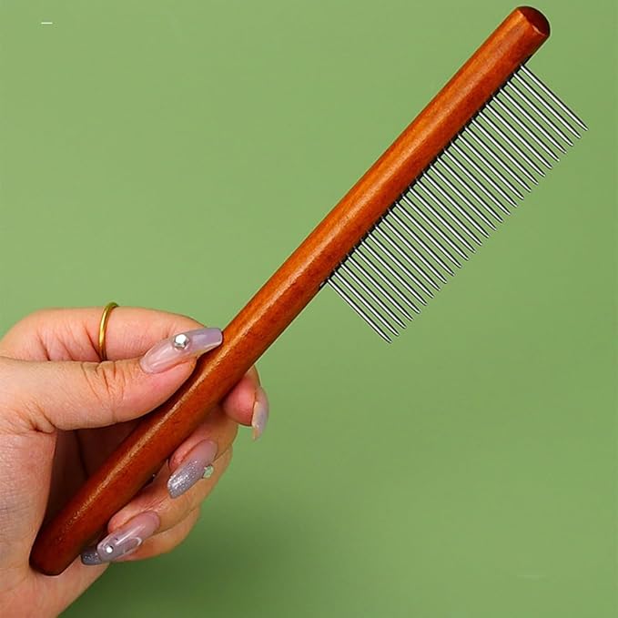 Wooden Small Dog Grooming Brush - Perfect for Shih Tzus, Yorkies, and Maltipoos - Ideal Puppy Hair Brushes for Maltese and Small Breeds (Loose Type)