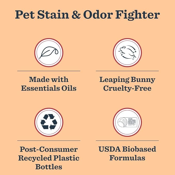 Mrs. Meyer's Clean Day Dog Care Kit, Includes 3in1 Dog Shampoo - White Peach, Dog Deodorizing Spritz - White Peach and Pet Stain & Odor Fighter - Coconut Leaf