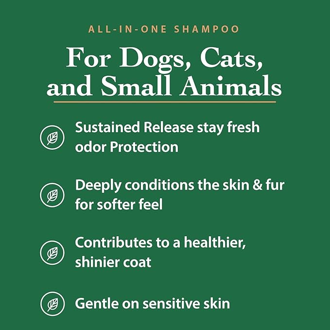 Anti-Allergen Pet Shampoo -Dog & Cat Dander Remover. Gentle Formula for Dry Sensitive Skin; Allergy Relief, The Ecology Works (32 Oz)
