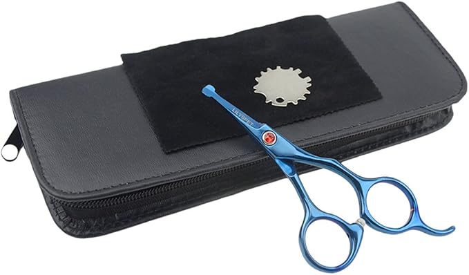 LILYS PET 5.0" Right-Handed Round-Tip Pet Grooming Scissors, Stainless Steel Small Ball Tip for Nose, Ear, Face, Paw Hair for Dogs and Cats