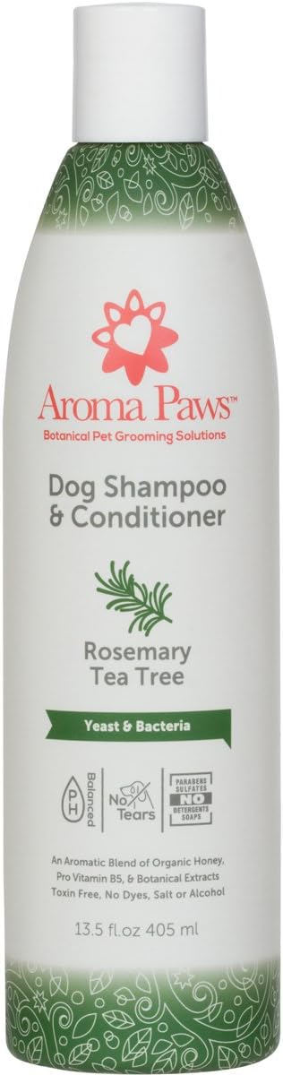Dog Shampoo – Cleansing Wash, Conditioning, Moisturizing – Healthy Ingredients – Aromatic Grooming Puppy Shampoo – Tearless Cleaner, Rosemary Tea Tree