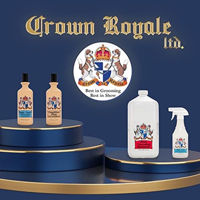 Crown Royale Magic Touch Formula 1 Pet Grooming Spray Concentrate, No Heavy Build-Up, Finishing Spray, Prevents Coat Matting, Formulated with Conditioners, 16 oz