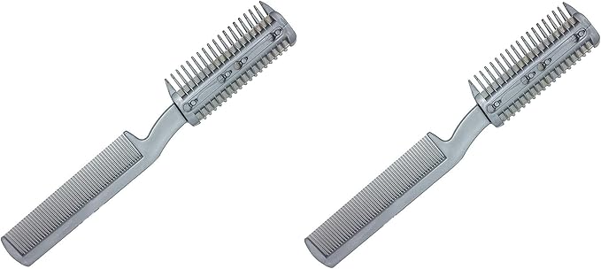 Dependable Industries inc. Essentials 2 Pack Pet Hair Trimmer 2 in 1 Cutter and Comb Grooming Set