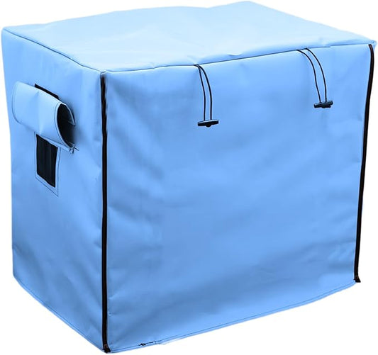 Dog Crate Cover Waterpoof Blue Pet Kennel Covers for Puppy Cat Indoor Outdoor Fit for 1 Door Wire Crate, 27.56x19.69x23.62 Inch