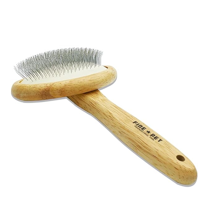 Der Meister Slicker Brush Pet Hair Remover, Gently Cleaning Pin Brush Deshedding Tool Easy to Remove Loose Undercoat, Remove Loose Hair, Fur, Undercoat, Mats, Tangle, Knots (Medium)