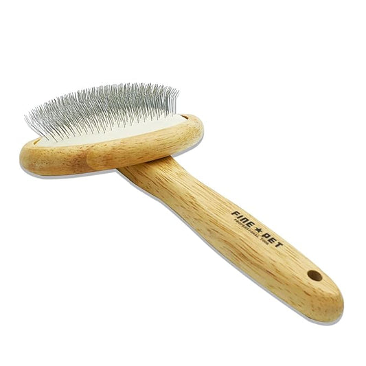 Der Meister Slicker Brush Pet Hair Remover, Gently Cleaning Pin Brush Deshedding Tool Easy to Remove Loose Undercoat, Remove Loose Hair, Fur, Undercoat, Mats, Tangle, Knots (Medium)