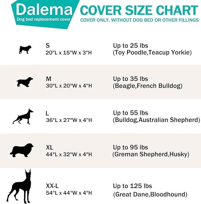 Dog Bed Cover 36Lx27Wx4H Inch.Waterproof Heavy Duty Durable Oxford Dog Bed Replacement Covers with Zipper.Washable Removable Pet Bed Mattress Protector Cover.Grey,Cover Only.