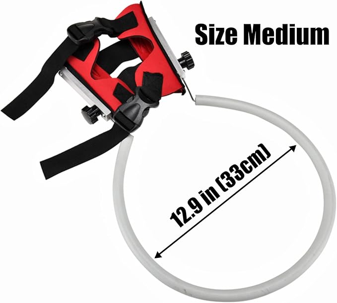 GabeFish Ring Harness for Blind Dog, Adjustable Blind Dog Ring, Blind Dog Accessories, Bumper Guards for Blind Dogs Red Medium
