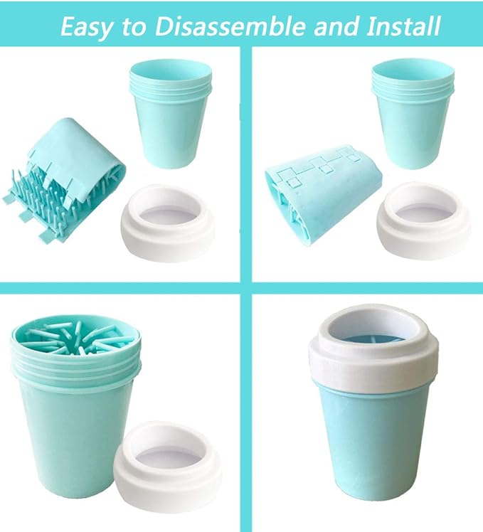 Portable Silicone Paw Washer for Large/Petite Dogs - Easy to Use & Clean, Nice Packing