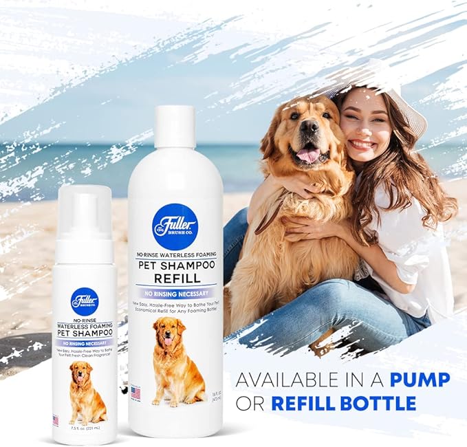 Waterless Foaming Pet Shampoo + Refill Bottle
