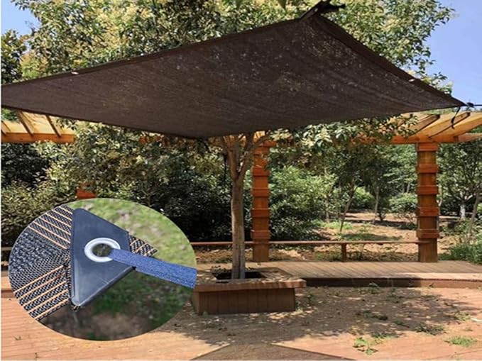 Dog Kennel Shade Cover 95% Sunblock Shade Tarp Panel Net Mesh with Grommets for Outdoor Dog House Large Pet Crate Chicken Coop, 10ft x 10ft