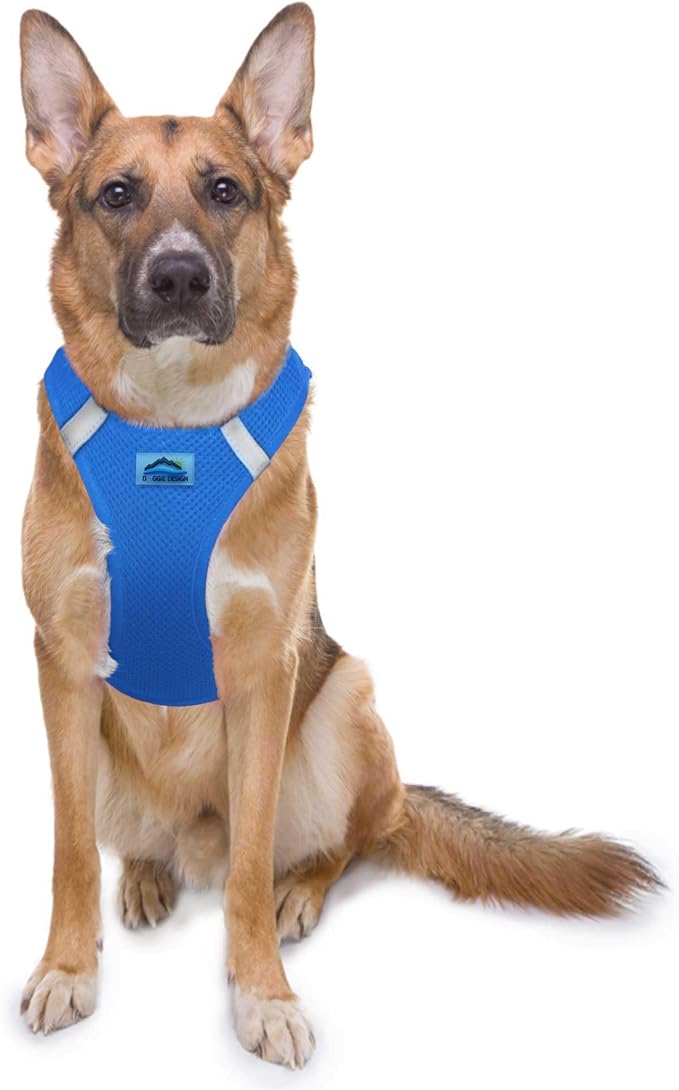 Doggie Design Dog Harness - No Choke Dog Harness, Dog Vest, Mesh Polyester, Pet Harness, Simple Step in Design, Harness for Dog - Cobalt Blue, 3XL