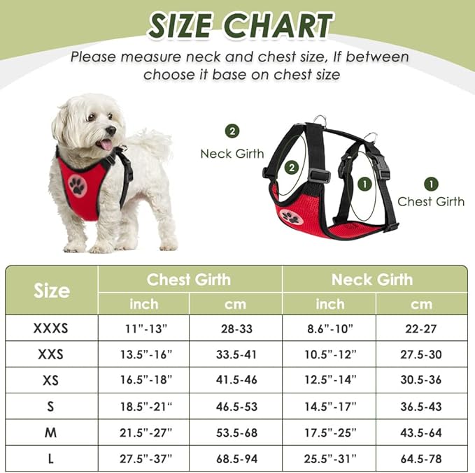 SlowTon Dog Seat Belt Harness for Car, Dog Car Harness Adjustable Mesh Breathable & Dog Seatbelt Safety Tether with Elastic Bungee for Small Medium Large Pets(Red, Single Clip, L)