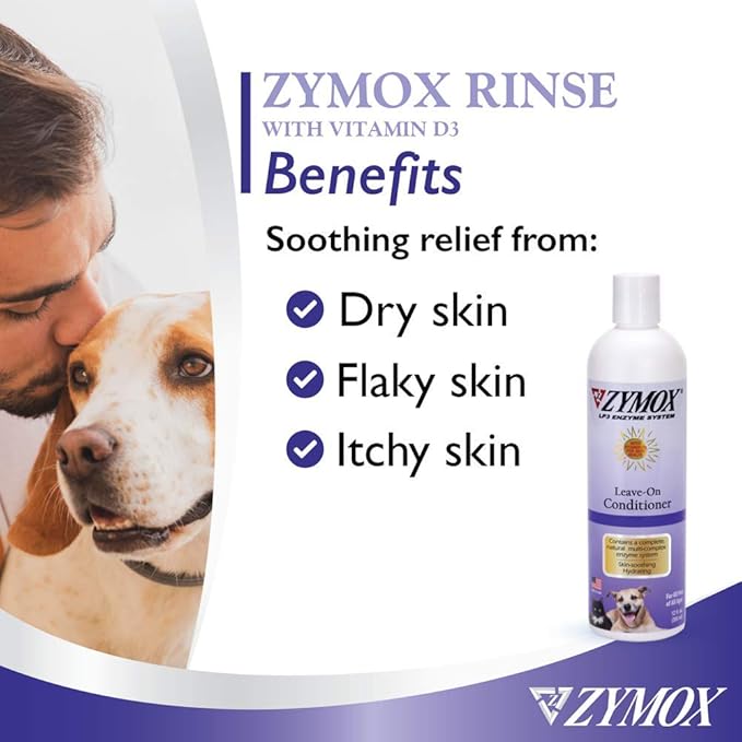 PET KING BRANDS ZYMOX Leave-in Conditioner with Vitamin D3 for Cats & Dogs, 12oz
