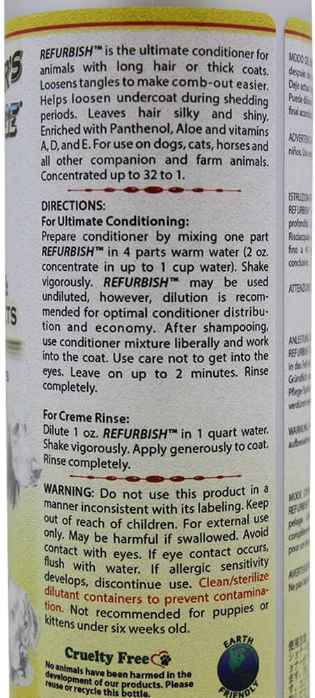Groomer's Edge Re-Fur-Bish Pet Conditioner, 16-Ounce