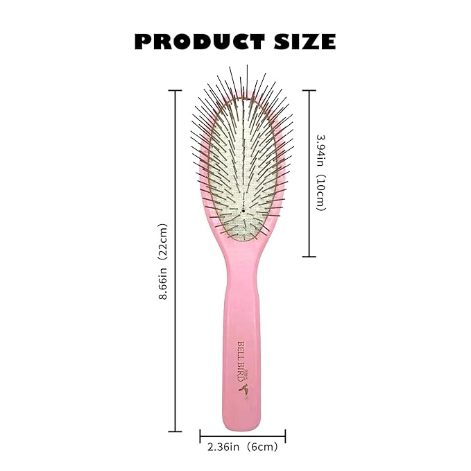 Der Meister Pin Brush, Pets Shedding, Dematting and Grooming tool for Dogs and Cats with All Hair Types, Remove Loose Hair, Fur, Undercoat, Mats, Tangled Hair, Knots (PINK)