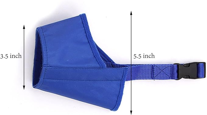 Parts Express Dog Muzzle, Soft Anti-Biting Barking Chewing Muzzle, Breathable Waterproof Adjustable Muzzle for Small Medium Dogs,Blue (XXS)
