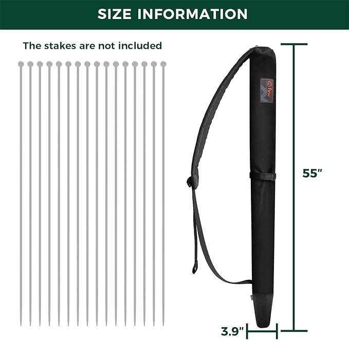 FXW Stake Bag Designed for Storing and Carrying While Camping, Suitable for All Dog Pen Brands