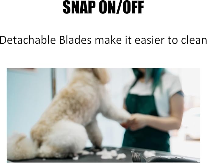 Detachable Pet Dog Clipper Blades, Compatible with Andis Size-7FC Cut Length 1/8"(3.2mm), Most Oster A5, Wahl KM Series Clippers
