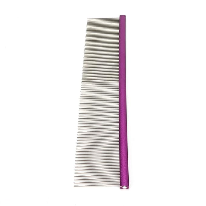 Greyhound Comb For Dogs, Metal Dog Comb Cat Comb For Removing and Knots Dog Combs with Rounded Ends Dog Combs For Grooming Matting Grooming Tool For Long Short Haired Dog