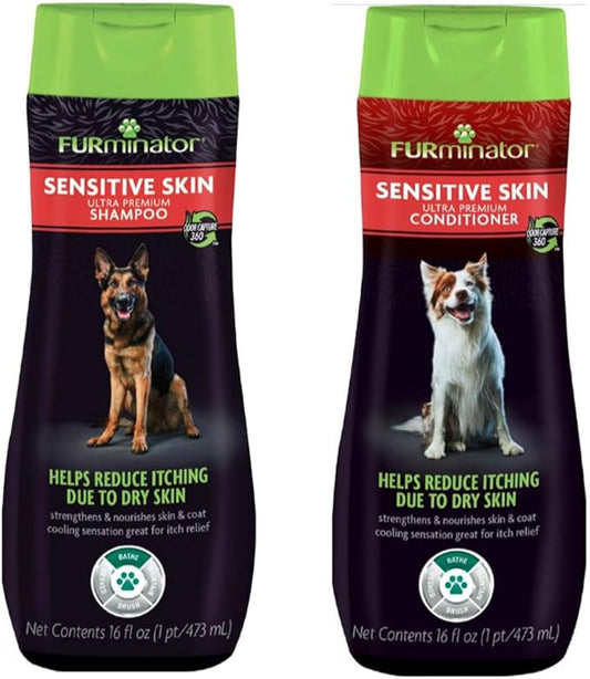 Furminator® Deshedding Ultra Premium Shampoo & Conditioner Bundle. 16oz.